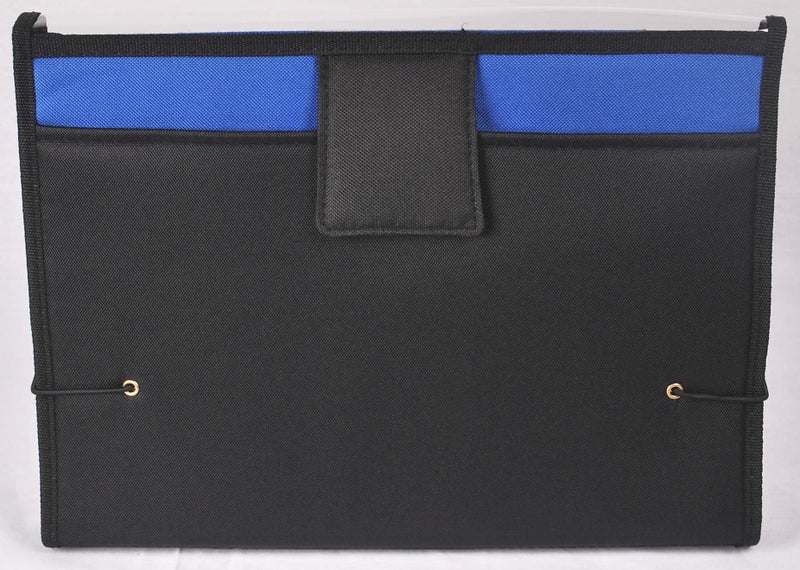 Filexec Soft Touch Padded Canvas Window Expanding File, 13 Pockets, 1 Pack, Blue (46221-6) - Image 2